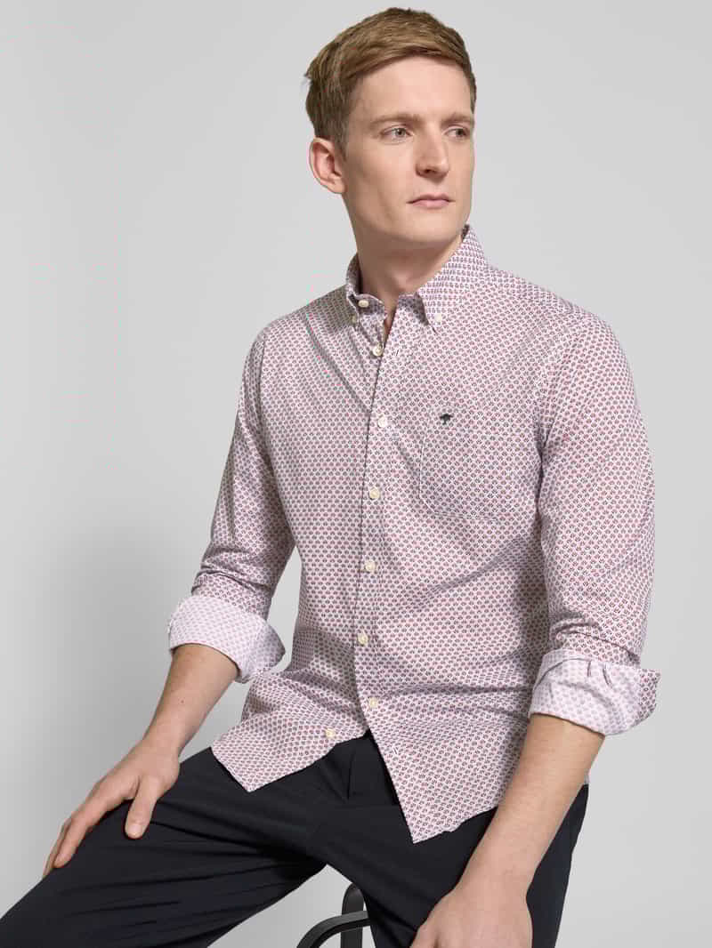 FYNCH-HATTON Regular fit vrijetijdsoverhemd met button-downkraag