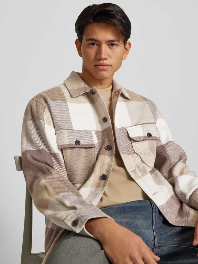 jack & jones Slim fit overhemdjack met kentkraag model 'BRADLEY'