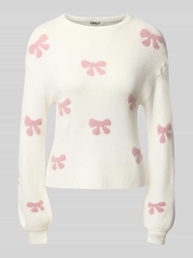 Only Regular fit gebreide pullover met all-over motief model 'BORA'