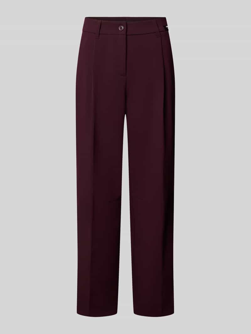 CAMBIO Kort barrel leg broek met bandplooien model 'Ortensia'