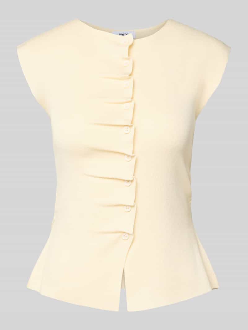 SUNCOO PARIS Gebreid shirt met ruches model 'PAGNI'