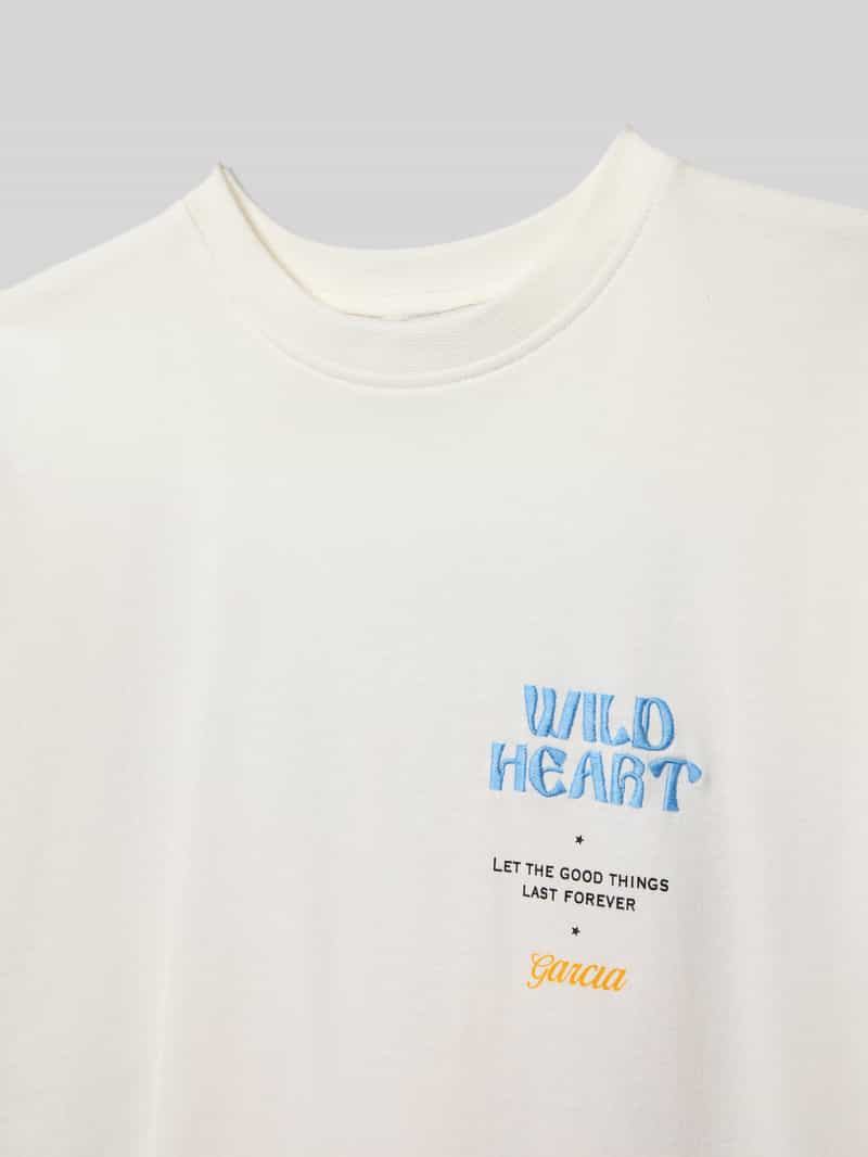 Garcia T-shirt met labeldetails