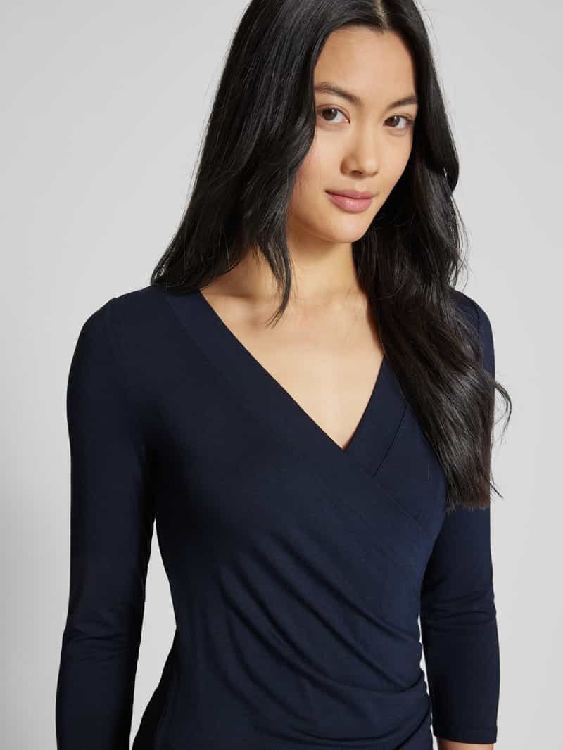 Lauren Ralph Lauren Shirt met lange mouwen in wikkellook model 'ALAYJA'