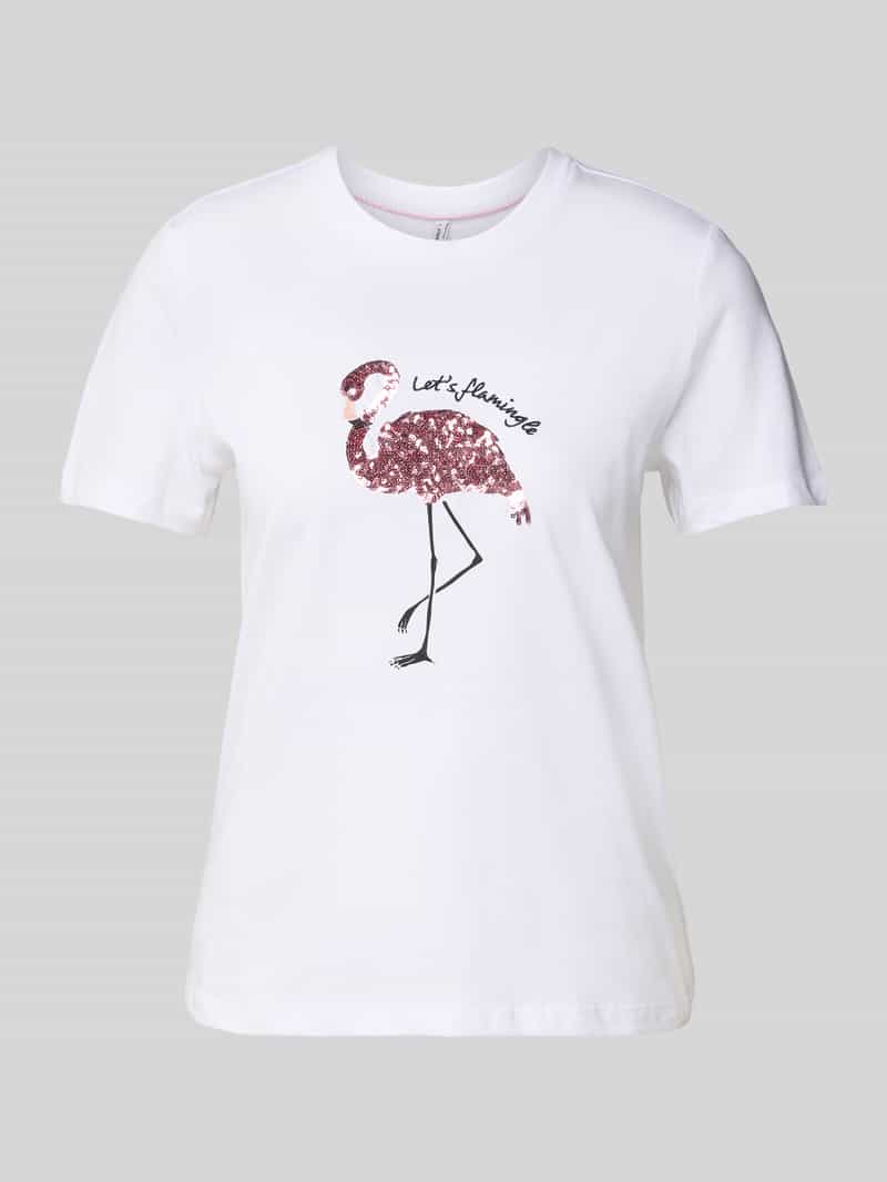 Only Regular fit T-shirt met pailletten model 'KITA'