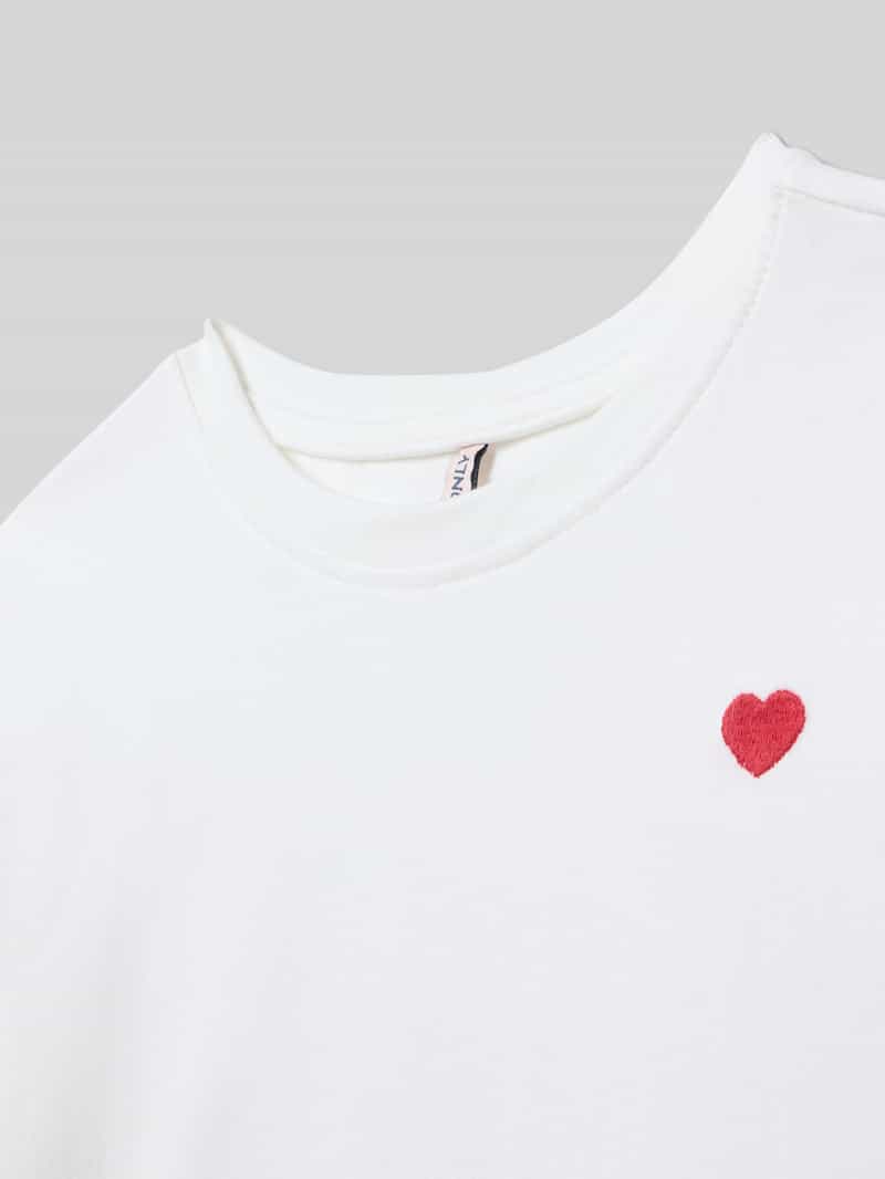 Only Regular fit T-shirt van puur katoen model 'MAIKEN LIFE HEART'