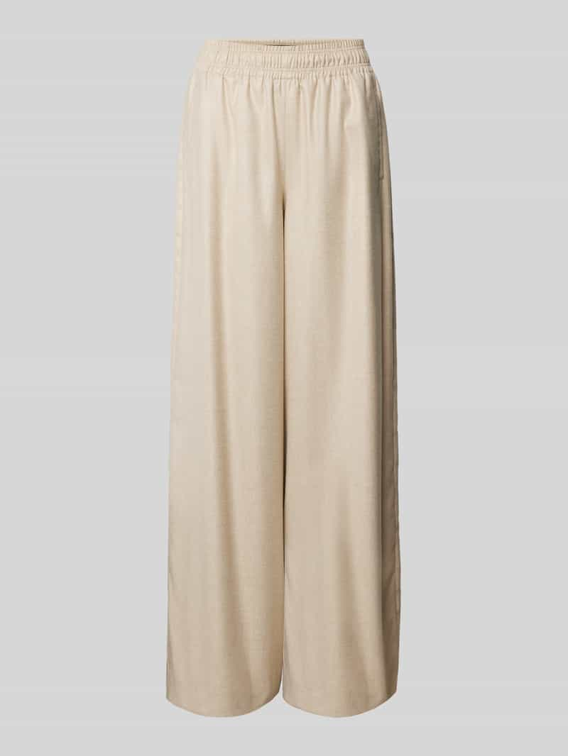 Drykorn Wide leg stoffen broek met elastische band, model 'CEILING'