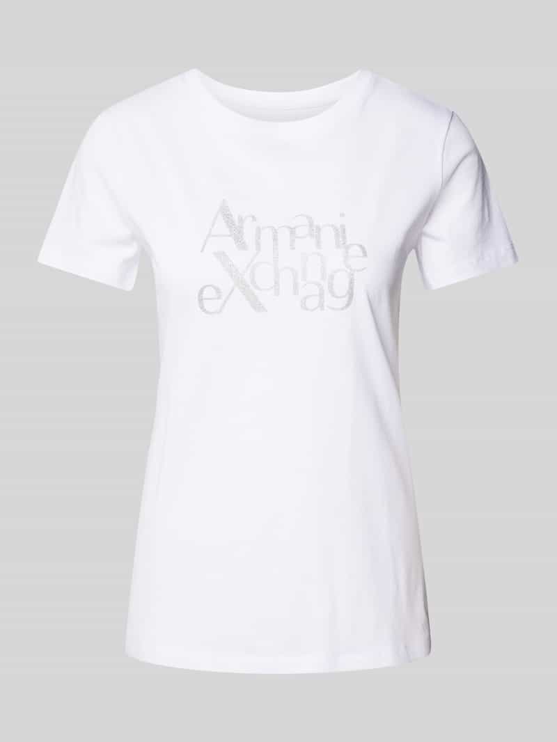Armani Exchange T-shirt met labelprint