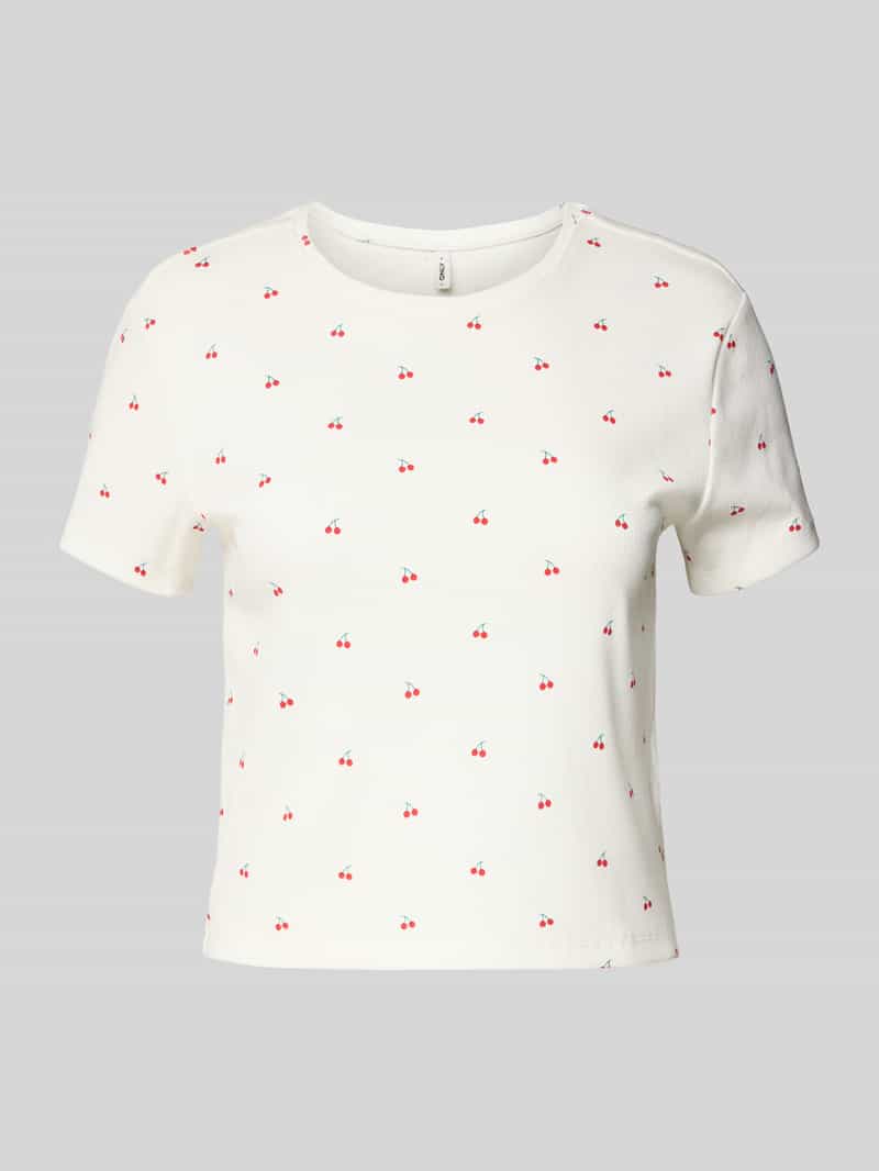 Only Regular fit T-shirt in riblook model 'FENJA LIFE'