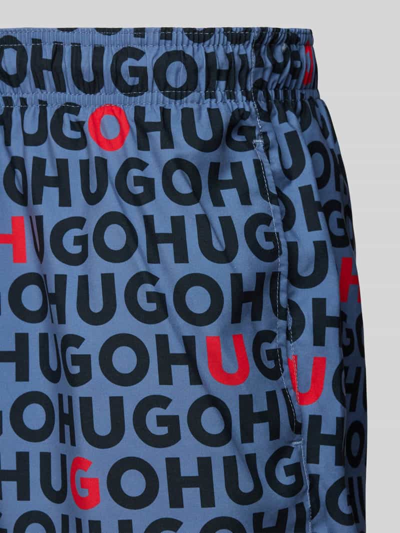HUGO Zwembroek met all-over logoprint model 'Tortuga'
