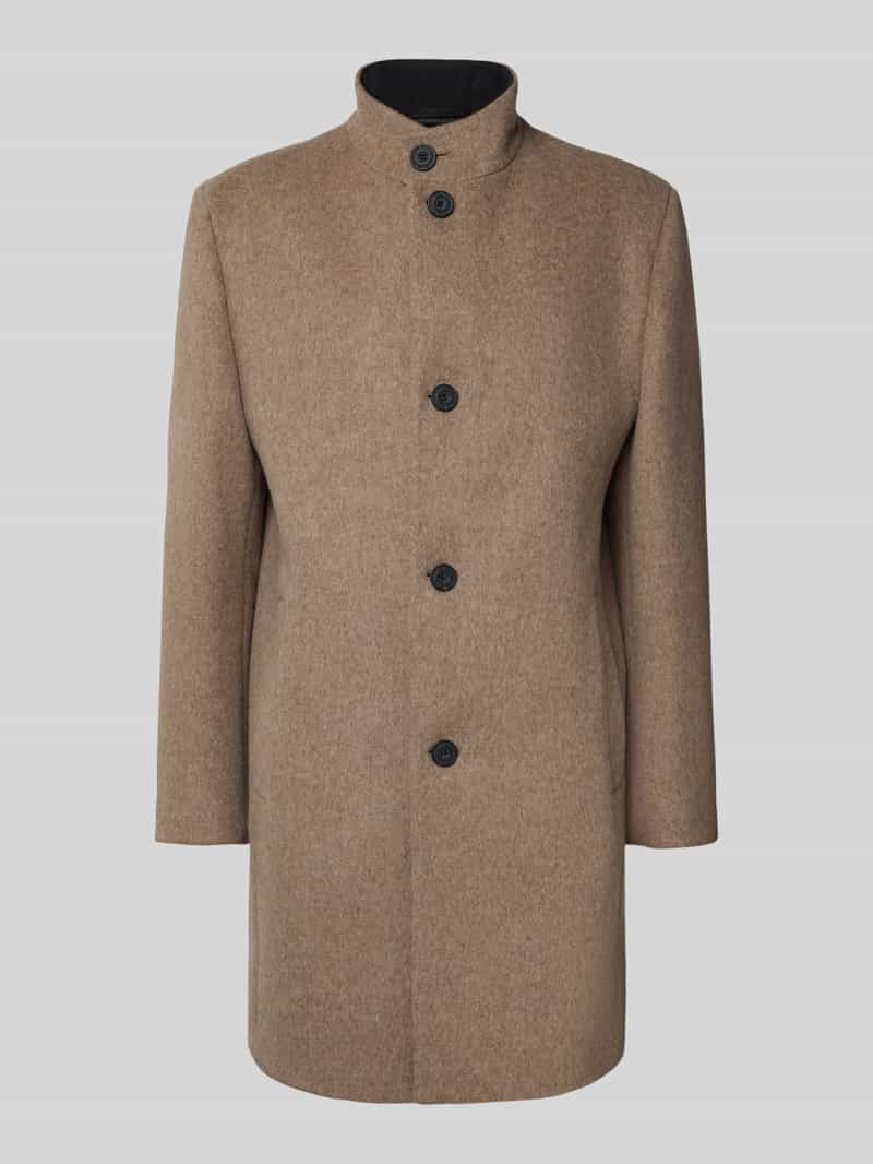 HUGO Regular fit lange jas van wolmix model 'MINTRAX'