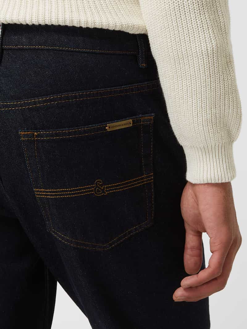 Colours & Sons Korte relaxed fit jeans van katoen
