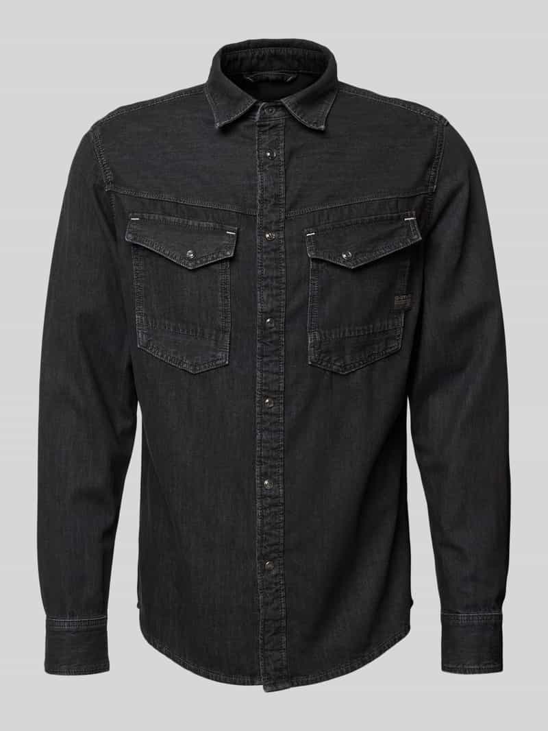 G-Star Raw Slim fit jeansoverhemd met labeldetail model 'Dakota'