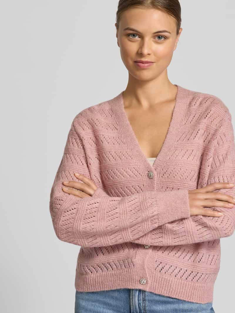 MORE & MORE Regular fit jack van wol en alpaca in gebreide look