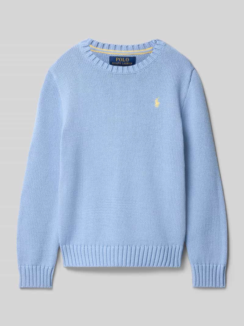 Polo Ralph Lauren Teens Gebreide pullover met ronde hals en labelstitching
