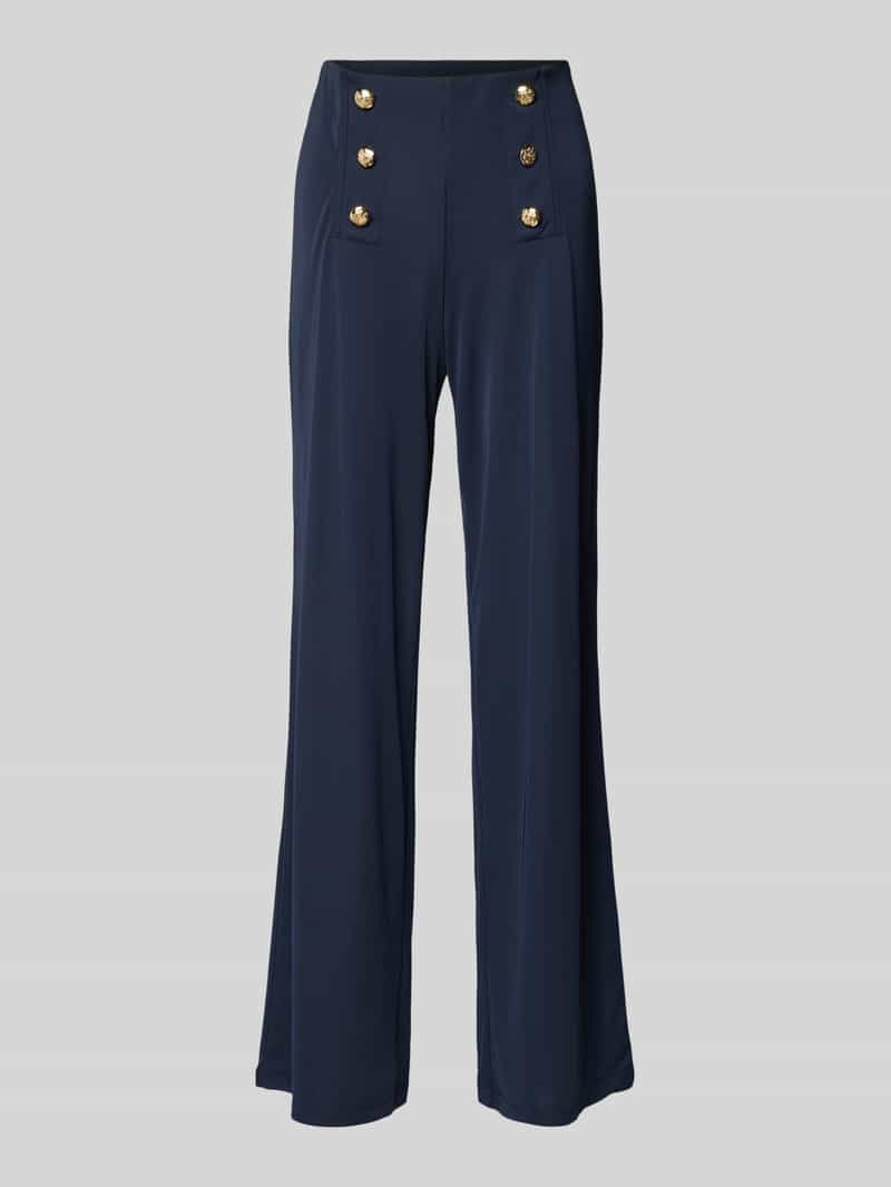 Lauren Ralph Lauren Straight leg stoffen broek met sierknopen model 'CORYDON'
