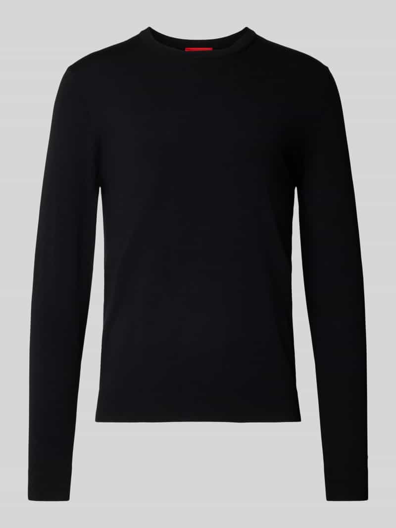 HUGO Gebreide pullover met ronde hals model 'San Cody'