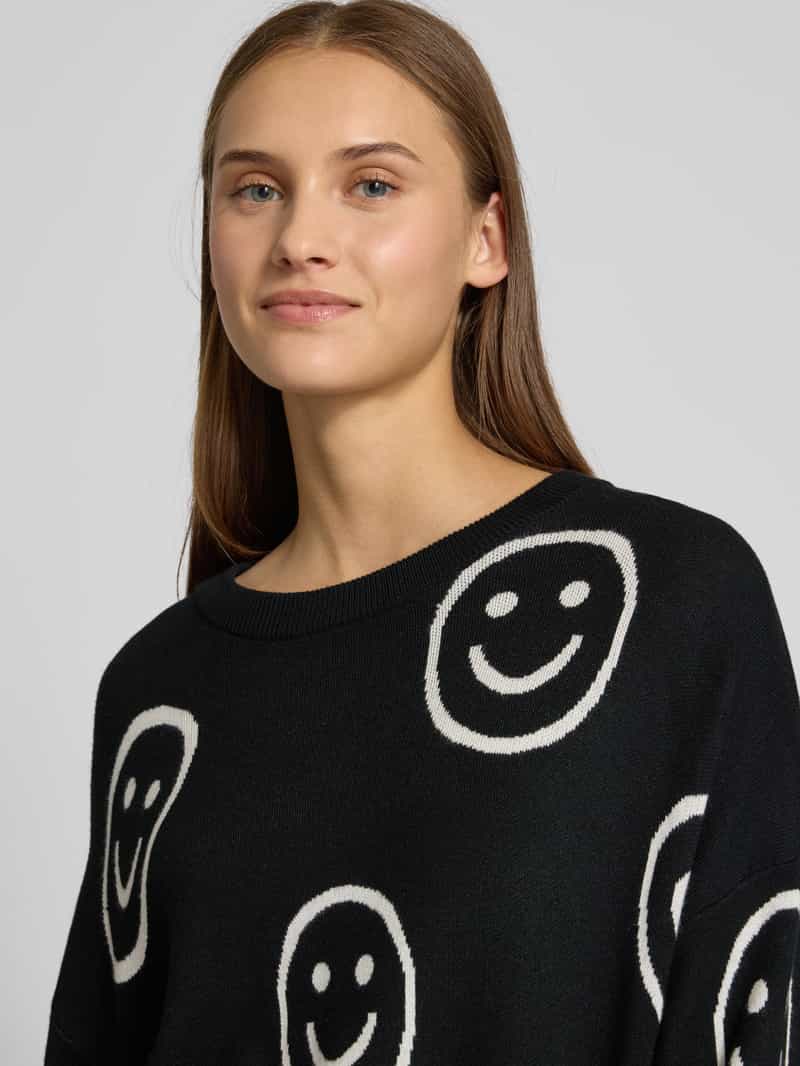 Only Regular fit gebreide pullover van viscosemix model 'MONTANA'