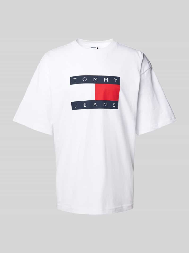 Tommy Jeans T-shirt met labelprint, model 'SKATE'