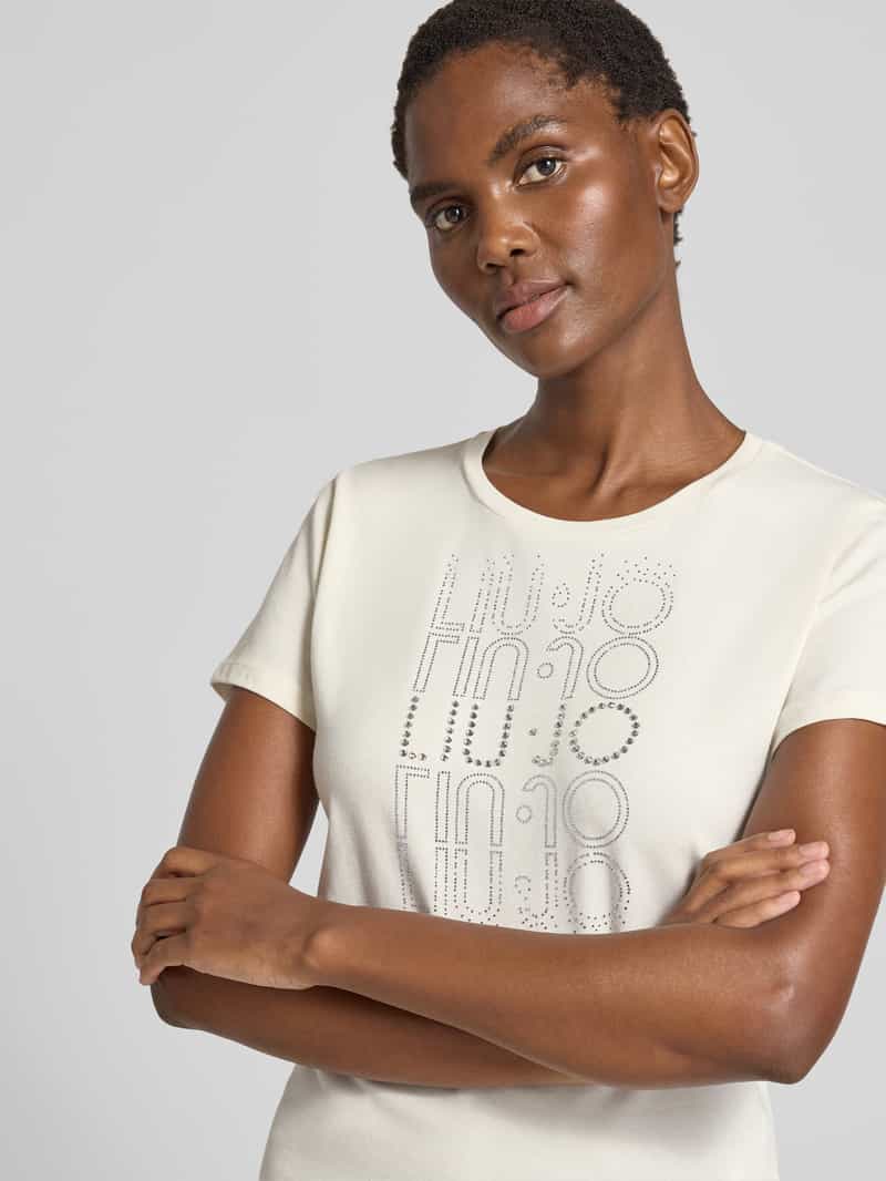 LIU JO SPORT T-shirt met strass-steentjes
