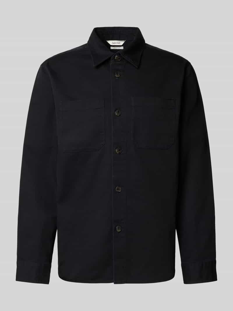 Selected Homme Regular fit overhemdjack van puur katoen model 'TRAVIS'