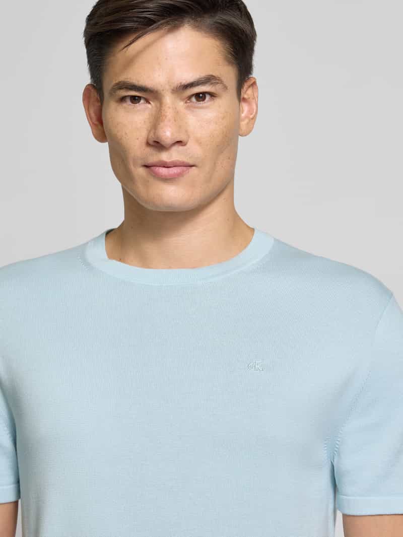 CK Calvin Klein T-shirt met logostitching model 'SUPIMA'