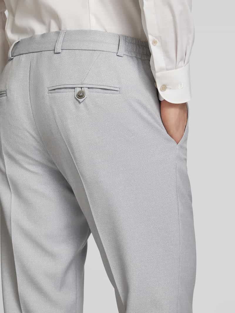 Zuitable Slim fit pantalon met persplooien model 'SPARTAFLEX'