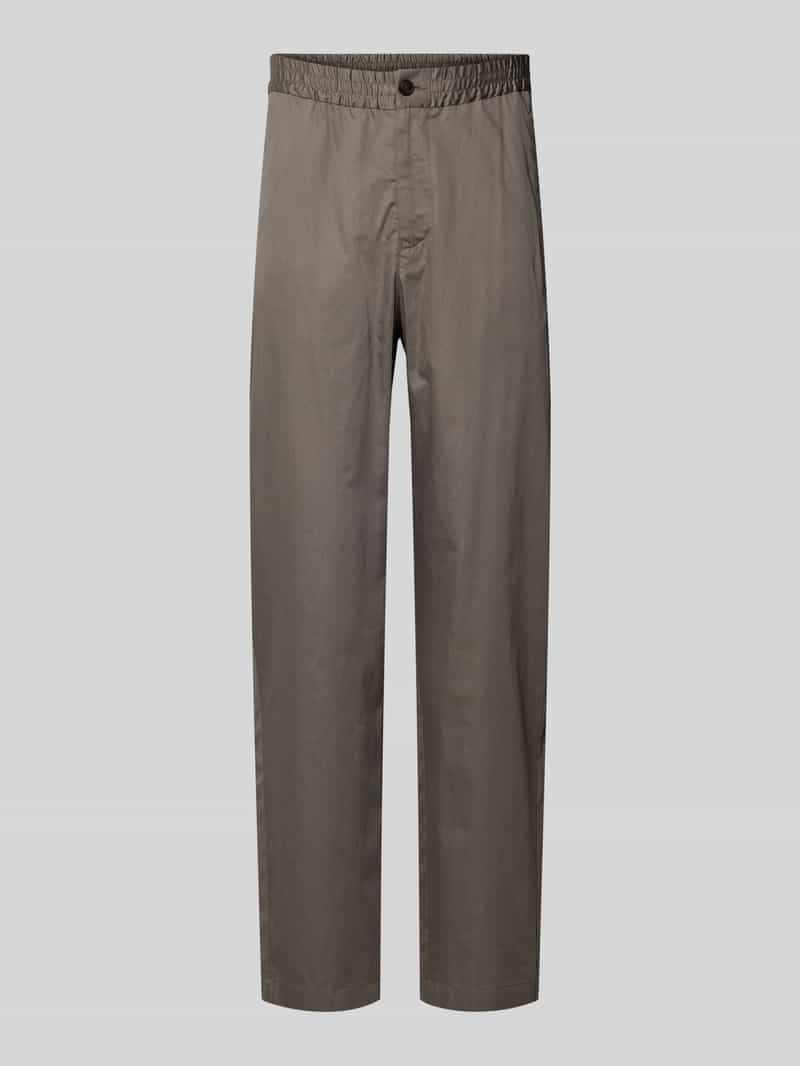 Emporio Armani Herren Hose Mit Elastischem Bund Und Gesäßtaschen In Schlamm Größe 50 