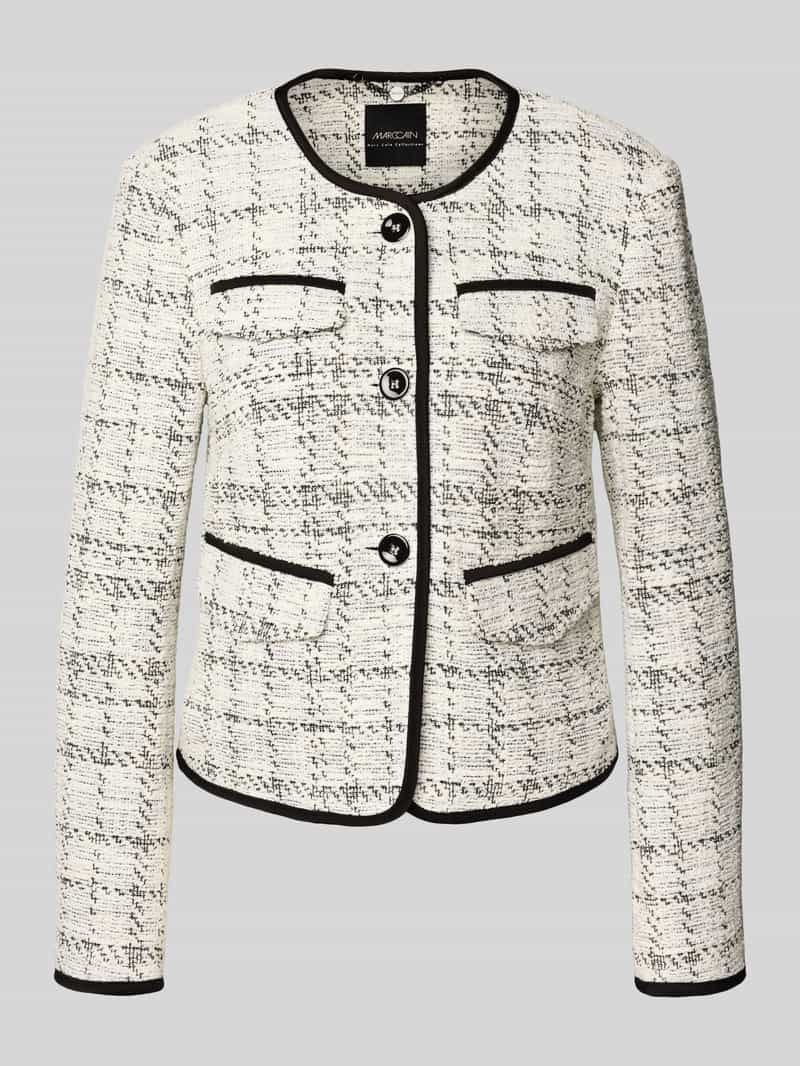 Marc Cain Regular fit blazer met paspelzakken