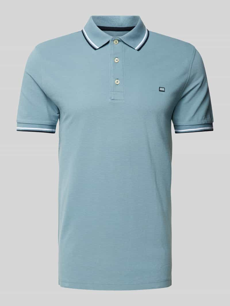 Christian Berg Men Poloshirt met labeldetail