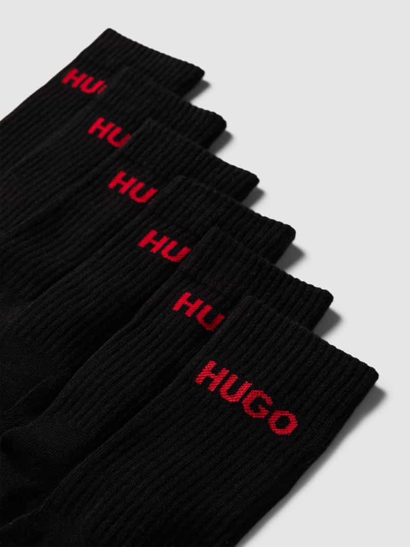 HUGO Sokken met labelprint in een set van 6 paar