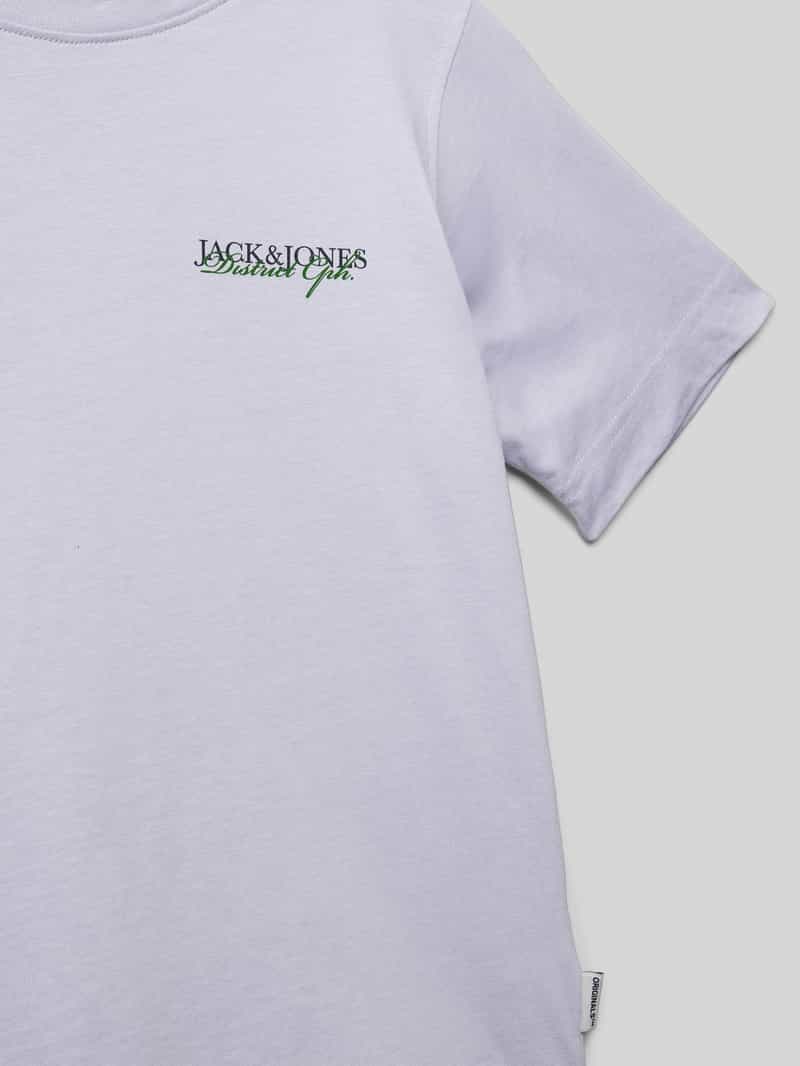 jack & jones T-shirt met labelprint model 'BOSTON PHOTO'