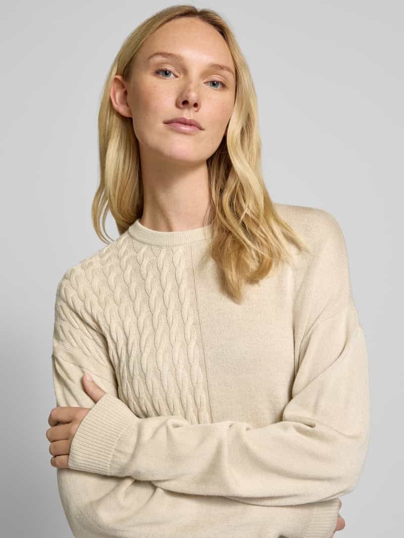 Armani Exchange Gebreide pullover met kabelpatroon
