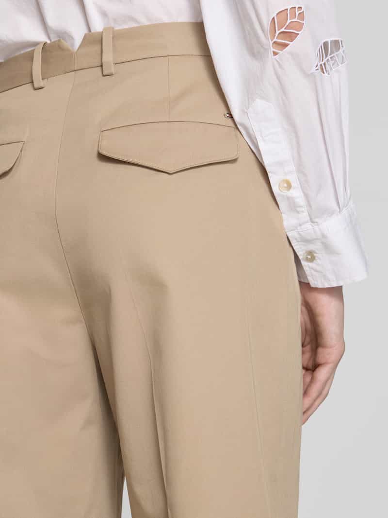 Tommy Hilfiger Wijde broek van een mix van katoen en lyocell