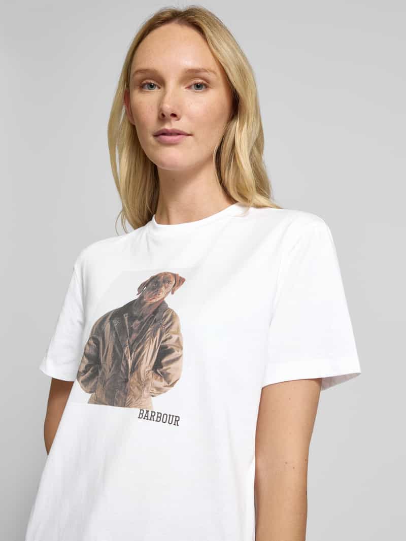 Barbour T-shirt met motiefprint model 'Belsay'
