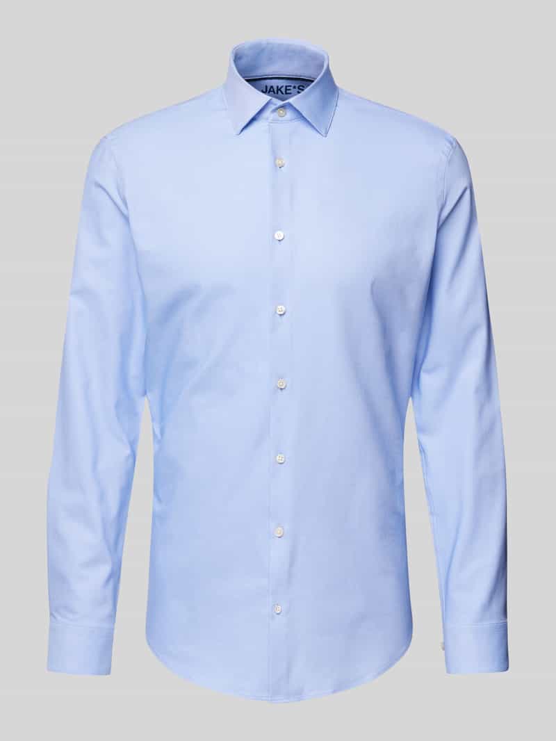 Jake*s Slim fit zakelijk overhemd met kentkraag