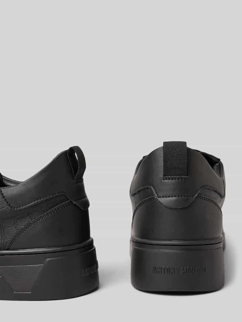 Antony Morato Sneakers van leer met labelpatch model 'METAL BOLD ANIMAL'