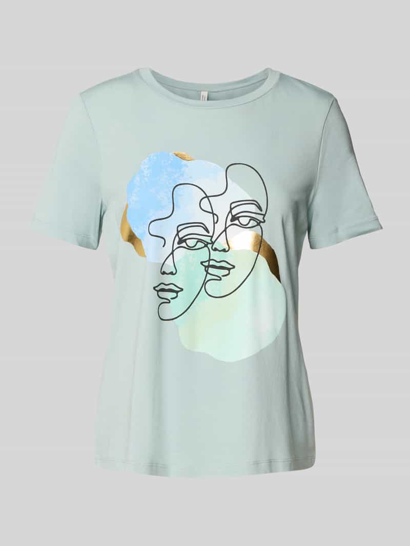Vero Moda Comfort fit T-shirt van katoenmix model 'DIFACEY'