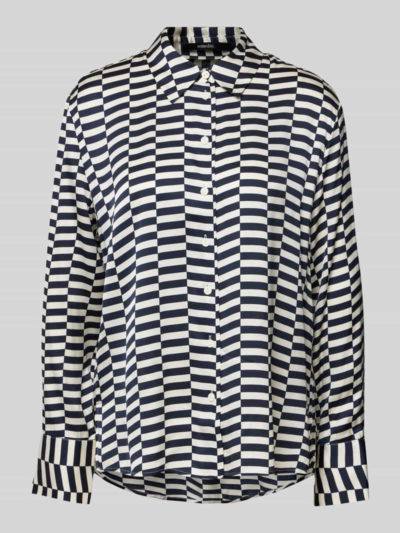 Regular fit blouse met doorknoopsluiting, model 'Zphere'