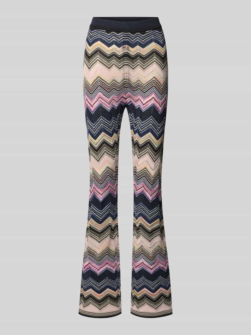 Flared BROEK van Viscosemix in All-over look
