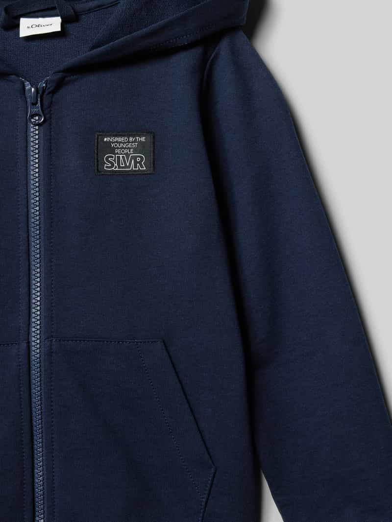s.Oliver RED LABEL Regular fit sweatjack van katoenmix