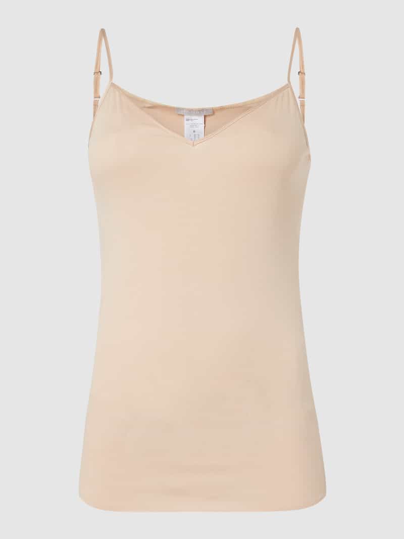 Hanro Onderhemd met spaghettibandjes naadloos model 'Cotton Seamless'