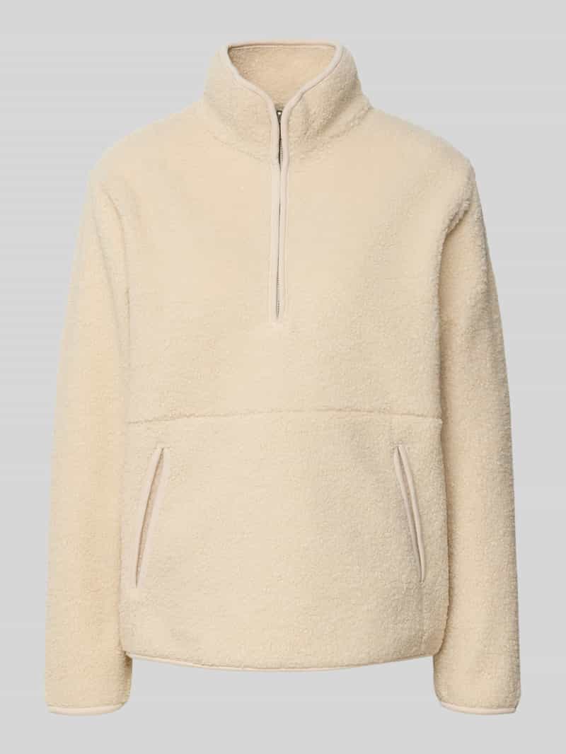 Soyaconcept Fleecepullover met opstaande kraag en steekzakken model 'BODIL'