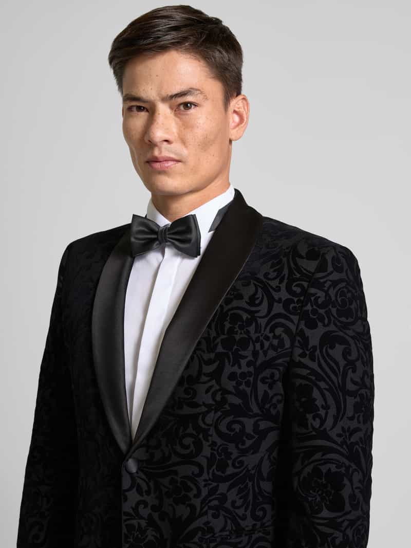 Selected Homme Slim fit 2-knoops colbert met sjaalkraag model 'EDDIE'