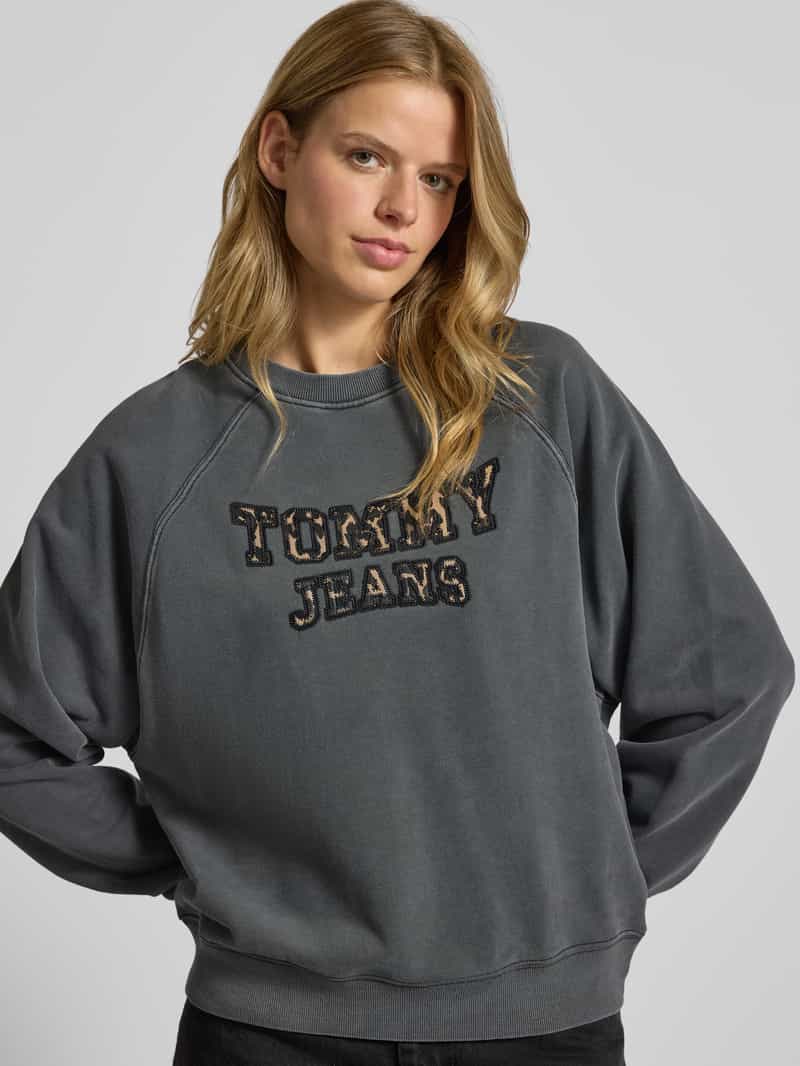 Tommy Jeans Boxy fit sweatshirt van puur katoen