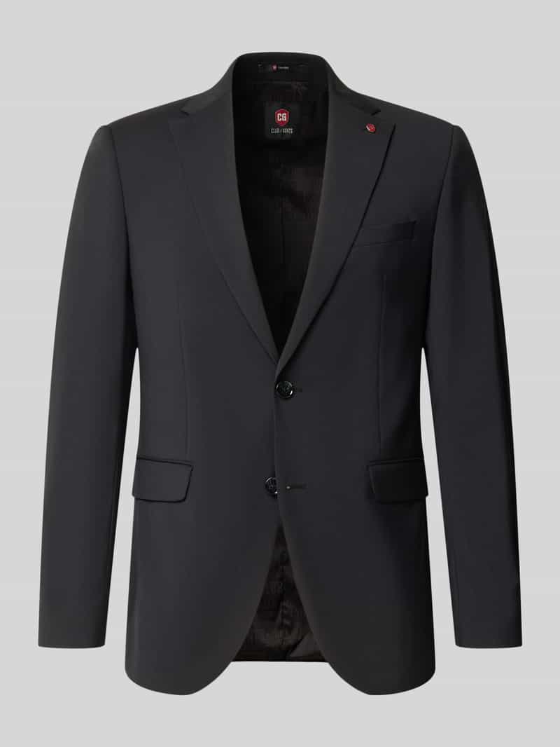 CG – CLUB of GENTS slim fit 2-knoops colbert van mix van wol en elastaan model 'Colvin'