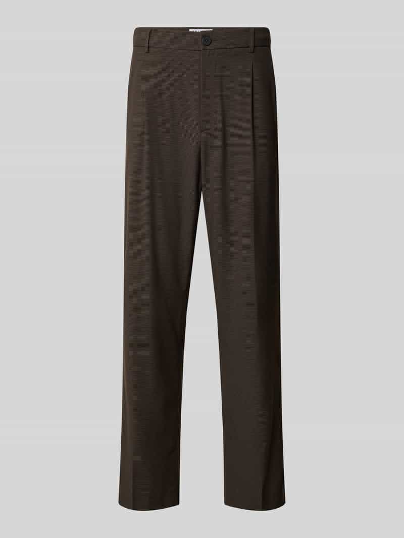 Jake*s Studio Men Regular fit bandplooibroek met viscose