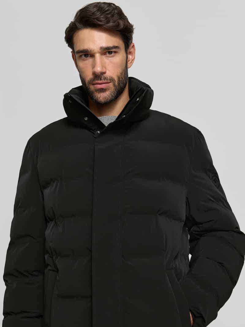 JOOP! Collection Regular fit gewatteerde lange jas met steekzakken model 'Chadwick'