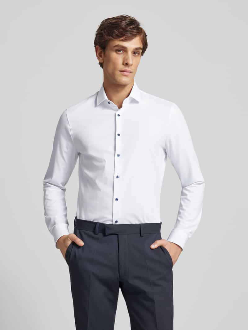 Super slim fit zakelijk overhemd met kentkraag OLYMP No. Six
