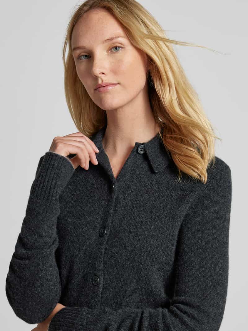 Zadig & Voltaire Gebreid jack van kasjmier met platte kraag model 'VOLTIA'