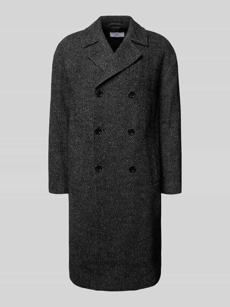 Matinique Regular fit lange wollen jas met viscose model 'Bullmer'